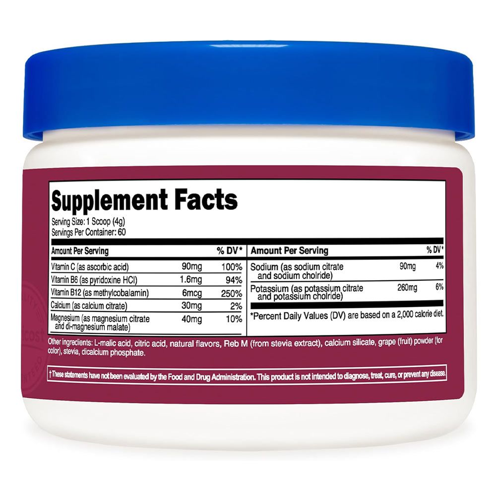 NUTRICOST - ELECTROLYTES COMPLEX - SZŐLŐ ÍZŰ - 234 G NUTRICOST - ELECTROLYTES COMPLEX - SZŐLŐ ÍZŰ - 234 G
