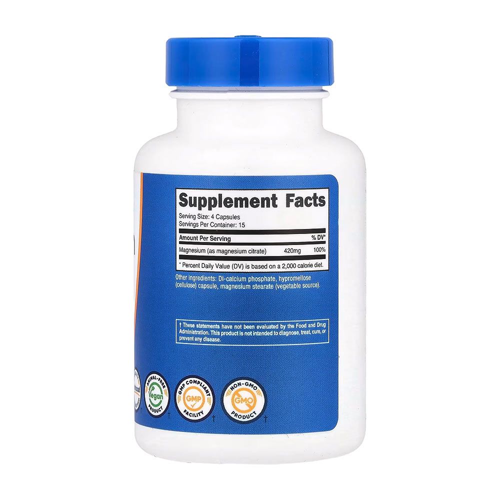 NUTRICOST - MAGNESIUM CITRATE 420 MG - 60 KAPSZULA NUTRICOST - MAGNESIUM CITRATE 420 MG - 60 KAPSZULA
