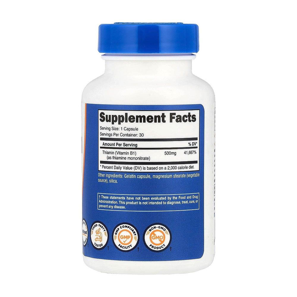 NUTRICOST - VITAMIN B1 THIAMINE 500 MG - 30 KAPSZULA NUTRICOST - VITAMIN B1 THIAMINE 500 MG - 30 KAPSZULA