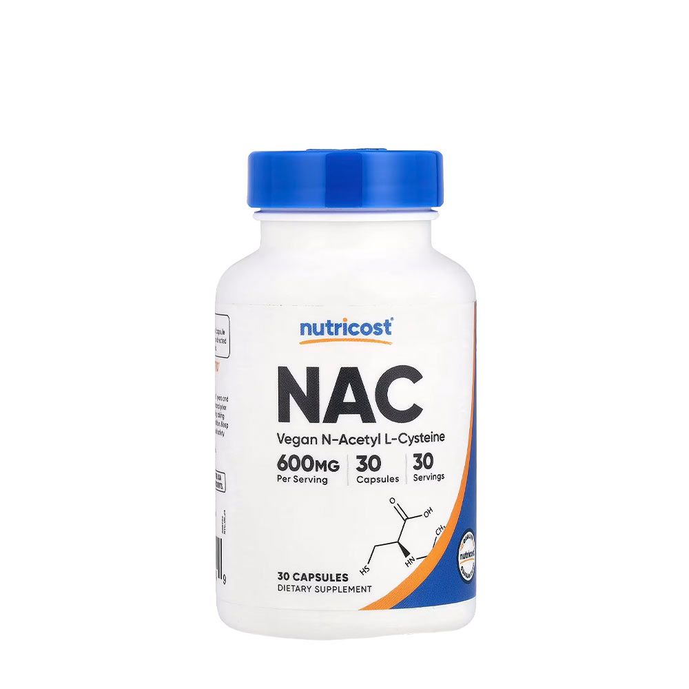 NUTRICOST - N-ACETYL L-CYSTEINE (NAC) 600 MG - 30 KAPSZULA NUTRICOST - N-ACETYL L-CYSTEINE (NAC) 600 MG - 30 KAPSZULA