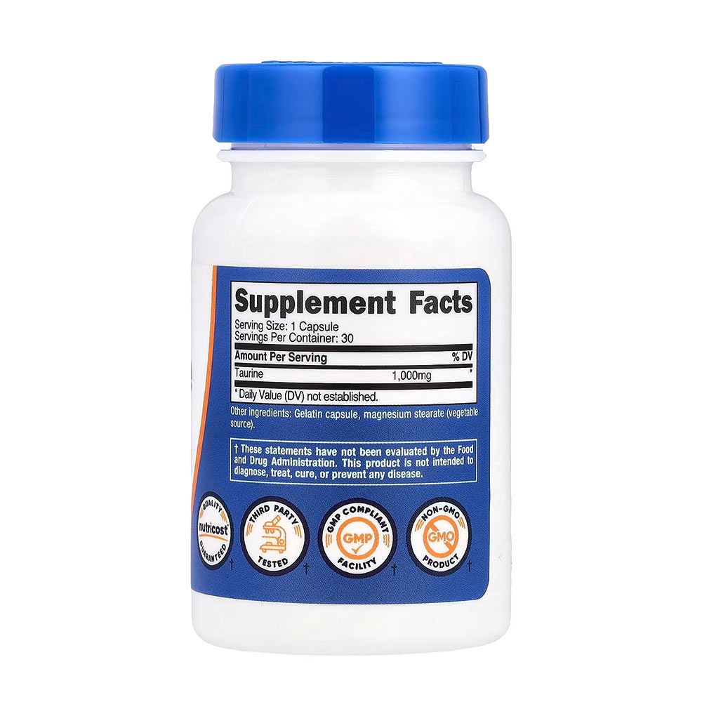 NUTRICOST - TAURINE 1000 MG - 30 KAPSZULA NUTRICOST - TAURINE 1000 MG - 30 KAPSZULA