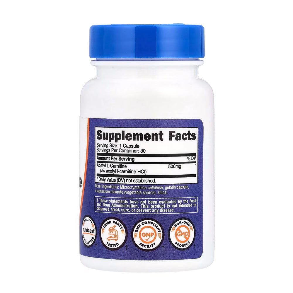 NUTRICOST - ACETYL L-CARNITINE 500 MG - 30 KAPSZULA NUTRICOST - ACETYL L-CARNITINE 500 MG - 30 KAPSZULA