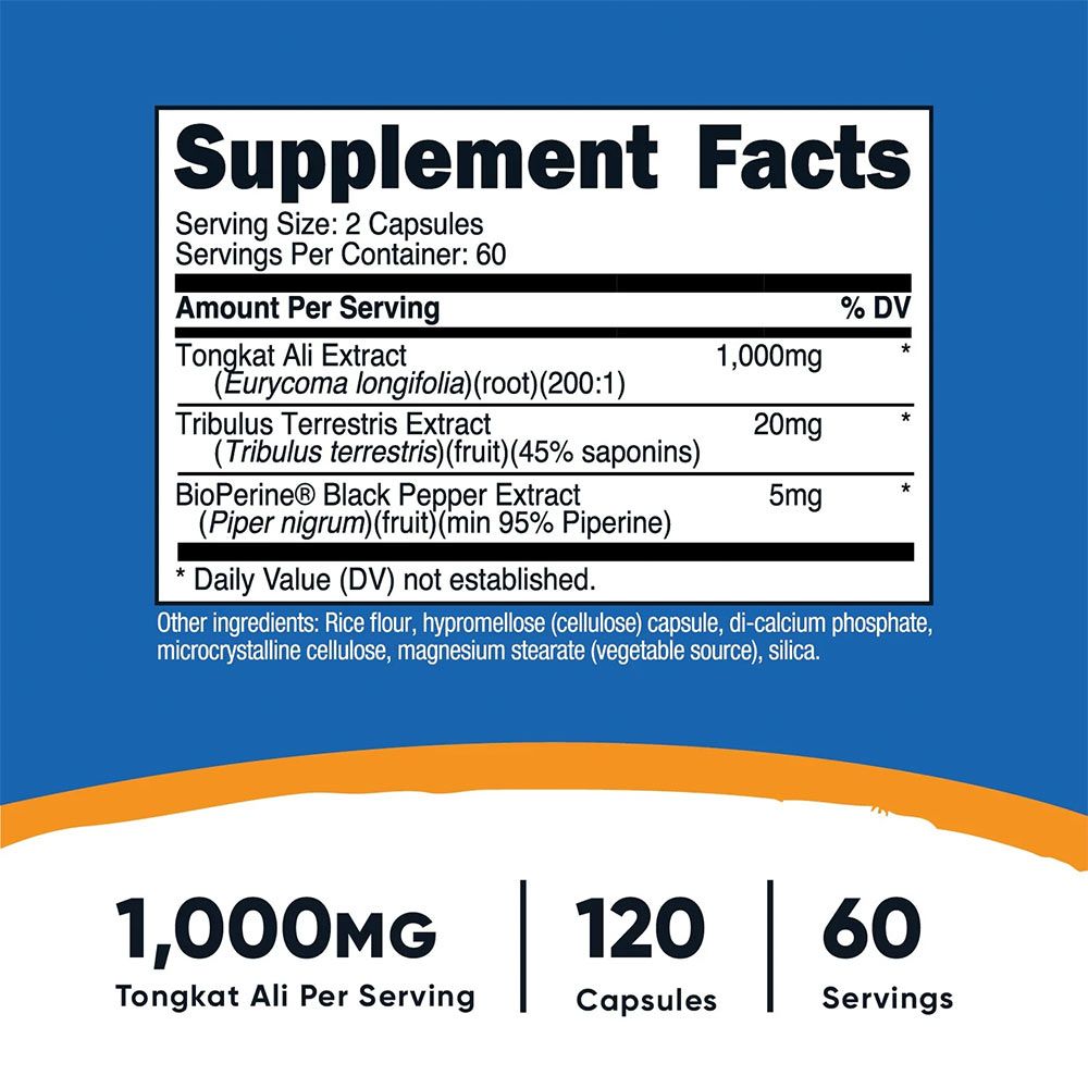 NUTRICOST - TONGKAT ALI 1.000 MG - VEGAN - 120 KAPSZULA NUTRICOST - TONGKAT ALI 1.000 MG - VEGAN - 120 KAPSZULA