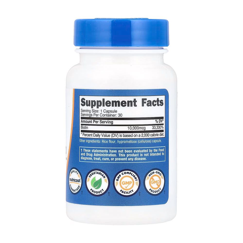 NUTRICOST - BIOTIN - 30 KAPSZULA NUTRICOST - BIOTIN - 30 KAPSZULA