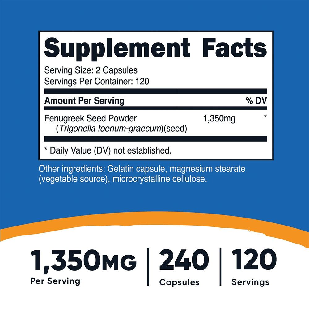 NUTRICOST - FENUGREEK 1350 MG - GÖRÖGSZÉNA - 240 KAPSZULA NUTRICOST - FENUGREEK 1350 MG - GÖRÖGSZÉNA - 240 KAPSZULA