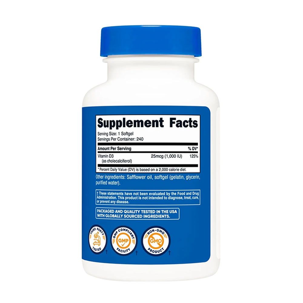 NUTRICOST - VITAMIN D3 1000 NE - 240 KAPSZULA NUTRICOST - VITAMIN D3 1000 NE - 240 KAPSZULA