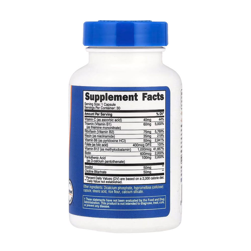 NUTRICOST - VITAMIN B COMPLEX - 30 KAPSZULA NUTRICOST - VITAMIN B COMPLEX - 30 KAPSZULA