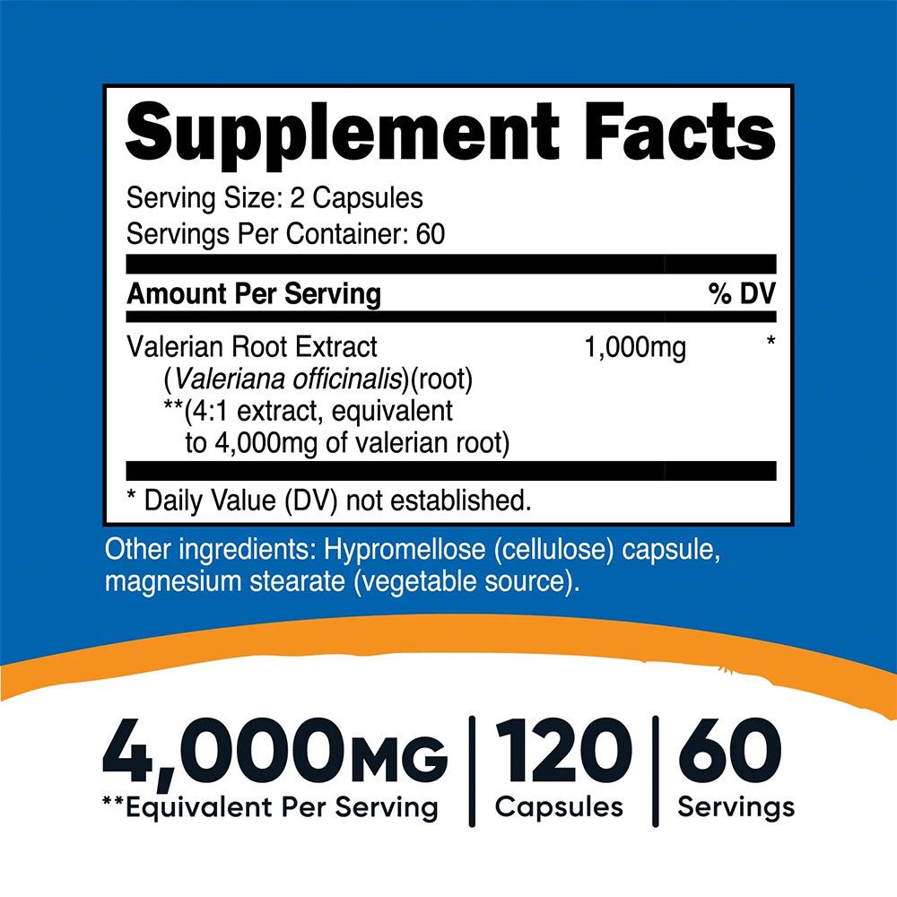 NUTRICOST - VALERIAN ROOT 4.000 MG - 120 KAPSZULA NUTRICOST - VALERIAN ROOT 4.000 MG - 120 KAPSZULA
