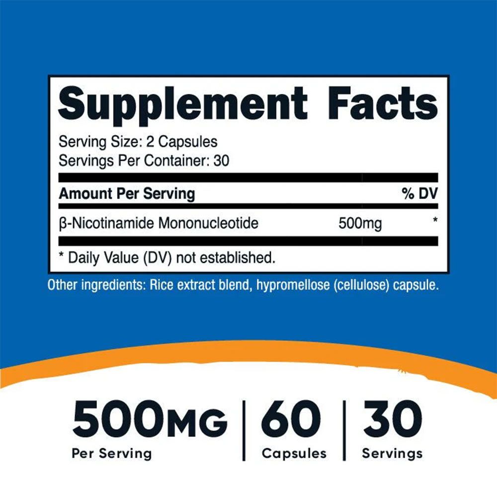 NUTRICOST - NMN 500 MG - 60 KAPSZULA NUTRICOST - NMN 500 MG - 60 KAPSZULA