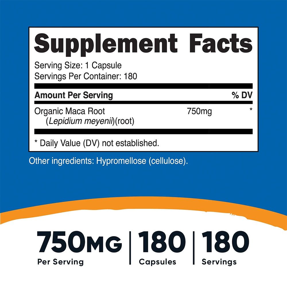 NUTRICOST - MACA ROOT 750 MG - 180 KAPSZULA NUTRICOST - MACA ROOT 750 MG - 180 KAPSZULA
