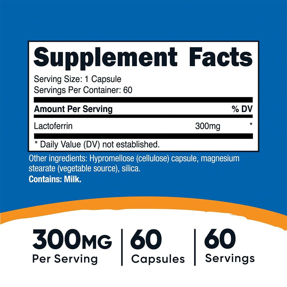 NUTRICOST - LACTOFERRIN - LAKTOFERRIN - 60 KAPSZULA NUTRICOST - LACTOFERRIN - LAKTOFERRIN - 60 KAPSZULA