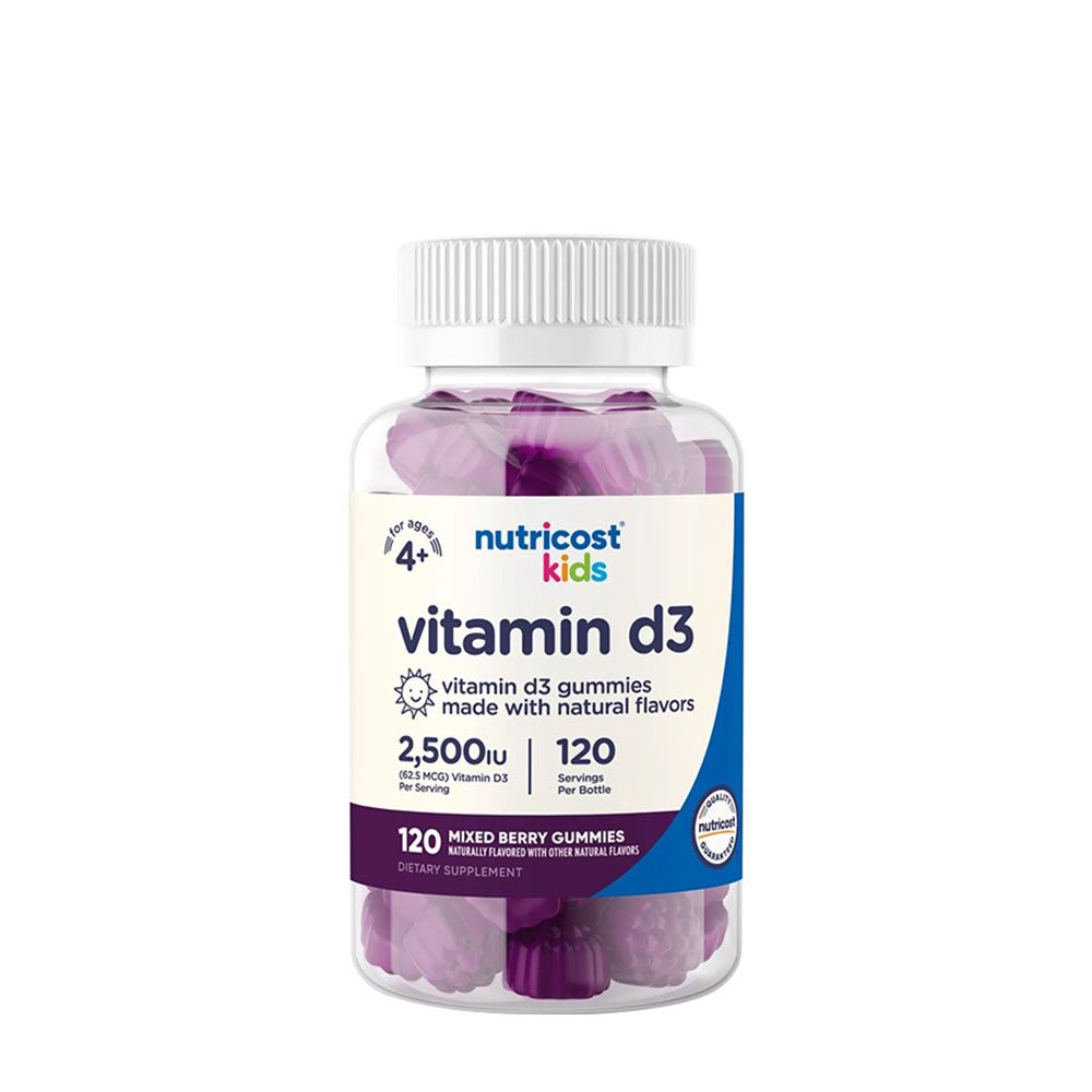 NUTRICOST - KIDS VITAMIN D3 GUMMIES - ERDEI BOGYÓS MIX ÍZŰ - 120 GUMICUKOR NUTRICOST - KIDS VITAMIN D3 GUMMIES - ERDEI BOGYÓS MIX ÍZŰ - 120 GUMICUKOR