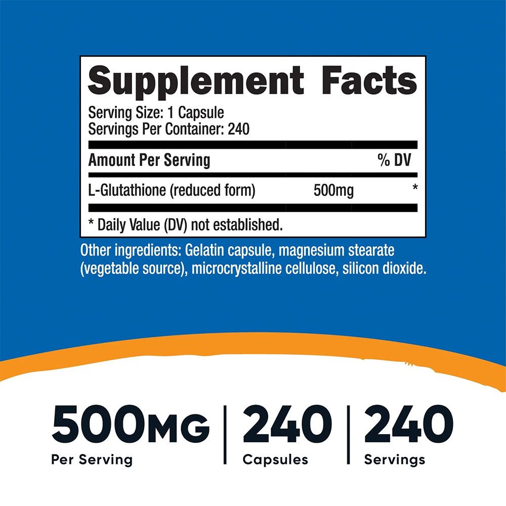 NUTRICOST - GLUTATHIONE 500 MG - 240 KAPSZULA NUTRICOST - GLUTATHIONE 500 MG - 240 KAPSZULA