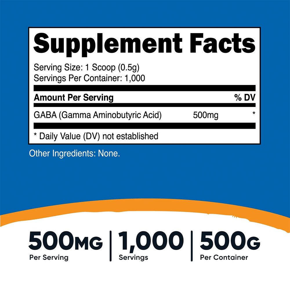 NUTRICOST - GABA 500 MG - 500 G NUTRICOST - GABA 500 MG - 500 G