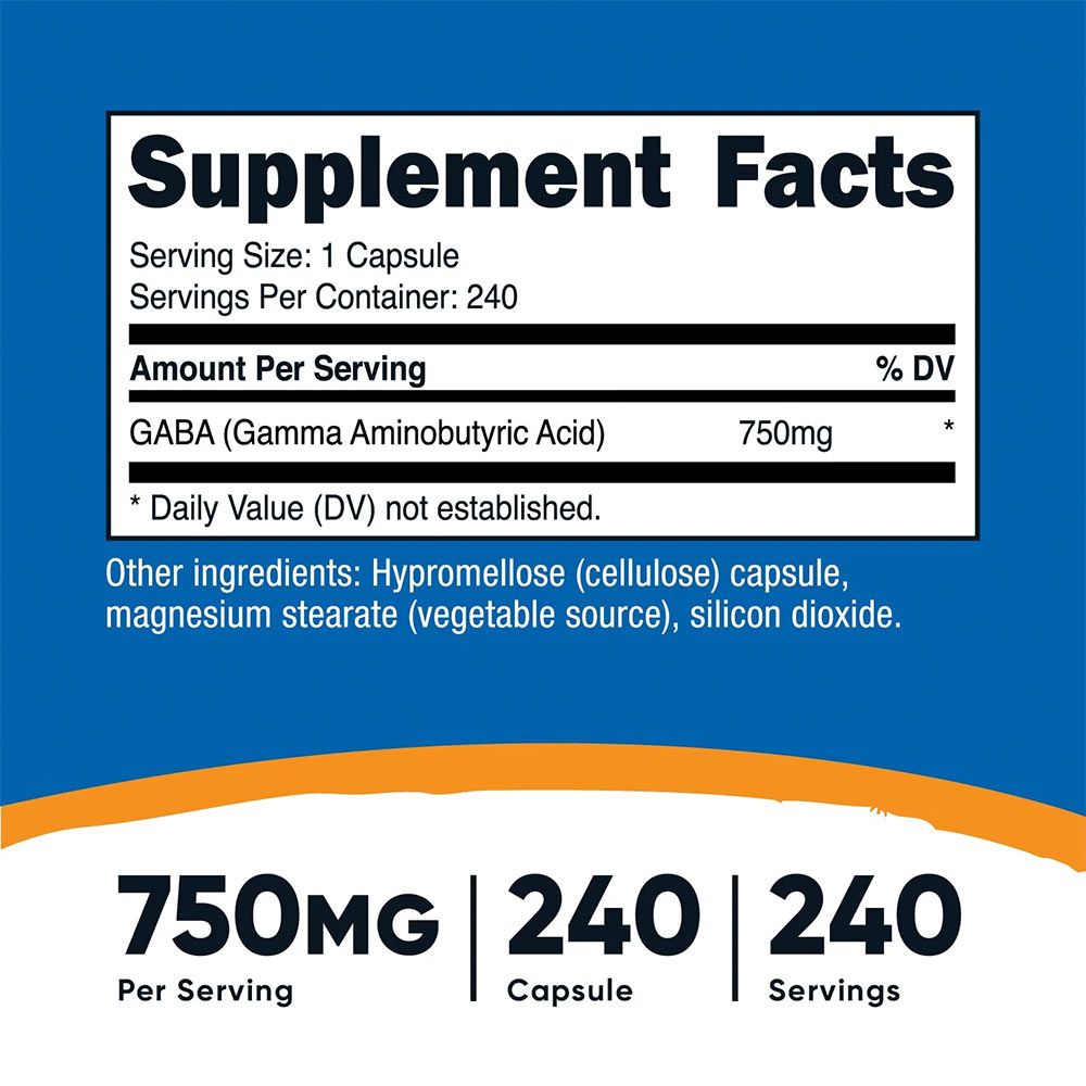 NUTRICOST - GABA 750 MG - 240 KAPSZULA NUTRICOST - GABA 750 MG - 240 KAPSZULA