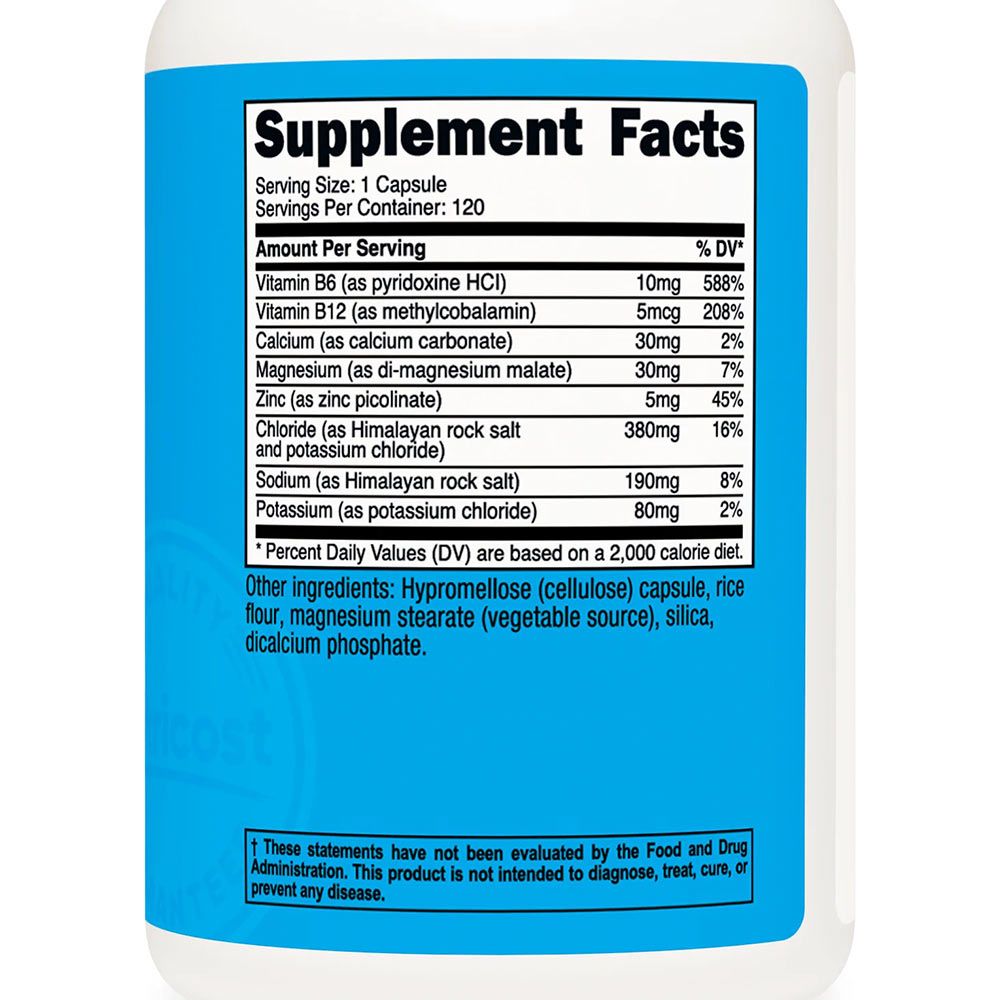 NUTRICOST - ELECTROLYTE COMPLEX 900 MG - 120 KAPSZULA NUTRICOST - ELECTROLYTE COMPLEX 900 MG - 120 KAPSZULA