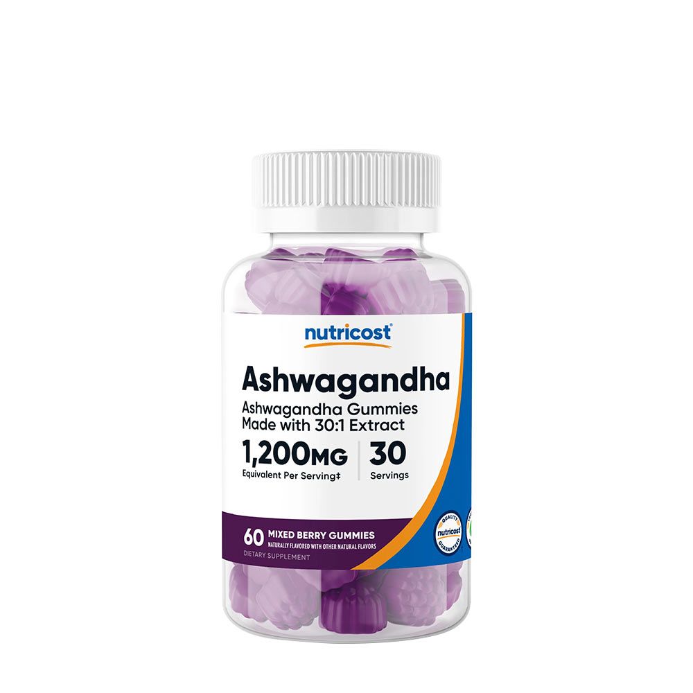 NUTRICOST - ASHWAGANDHA GUMMIES - ERDEI BOGYÓS MIX ÍZŰ - 60 GUMICUKOR NUTRICOST - ASHWAGANDHA GUMMIES - ERDEI BOGYÓS MIX ÍZŰ - 60 GUMICUKOR
