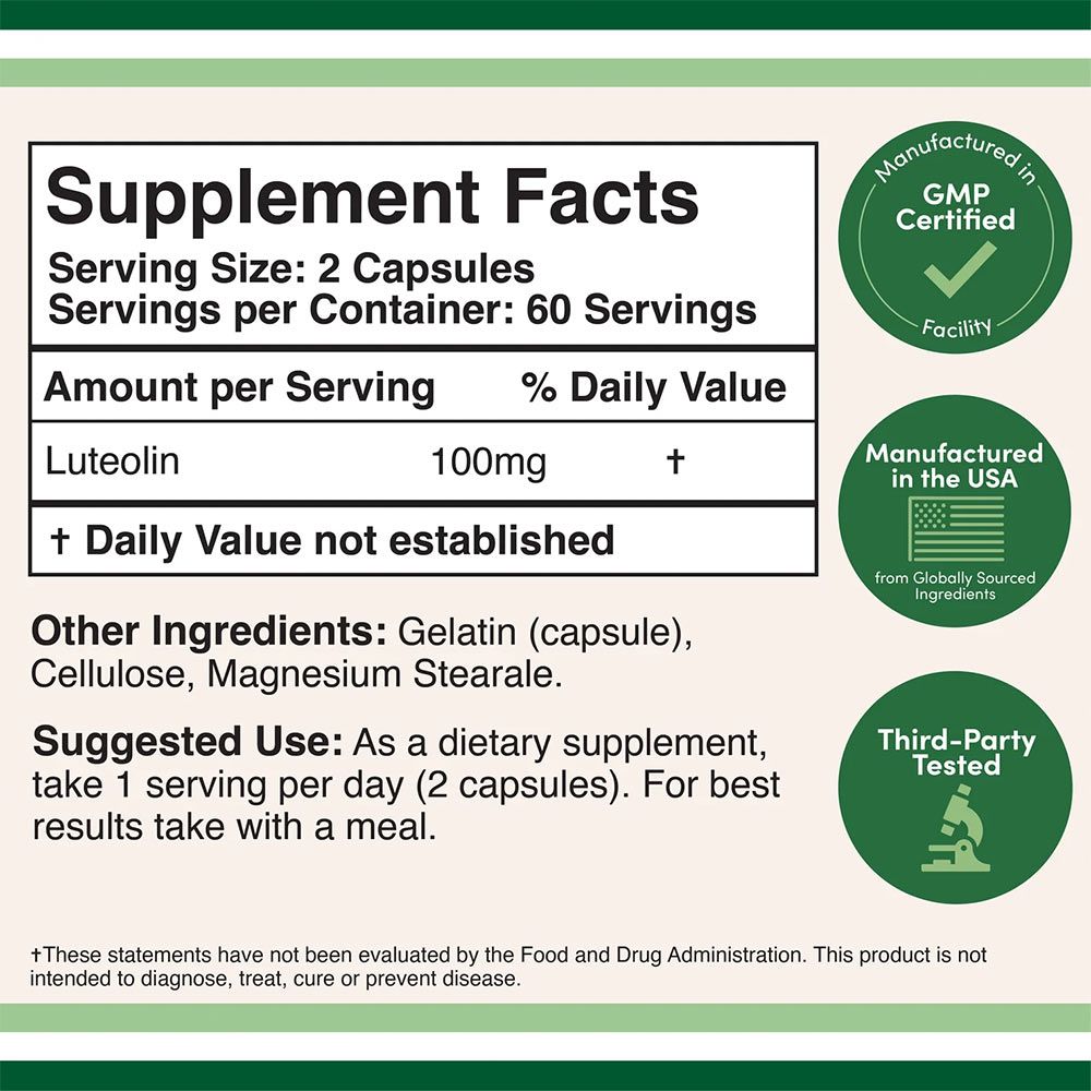 DOUBLE WOOD SUPPLEMENTS - LUTEOLIN - 120 KAPSZULA DOUBLE WOOD SUPPLEMENTS - LUTEOLIN - 120 KAPSZULA