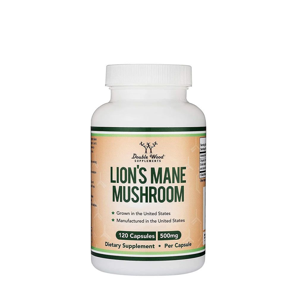 DOUBLE WOOD SUPPLEMENTS - LION'S MANE MUSHROOM - KÖZÖNSÉGES SÜNGOMBA - 120 KAPSZULA DOUBLE WOOD SUPPLEMENTS - LION'S MANE MUSHROOM - KÖZÖNSÉGES SÜNGOMBA - 120 KAPSZULA