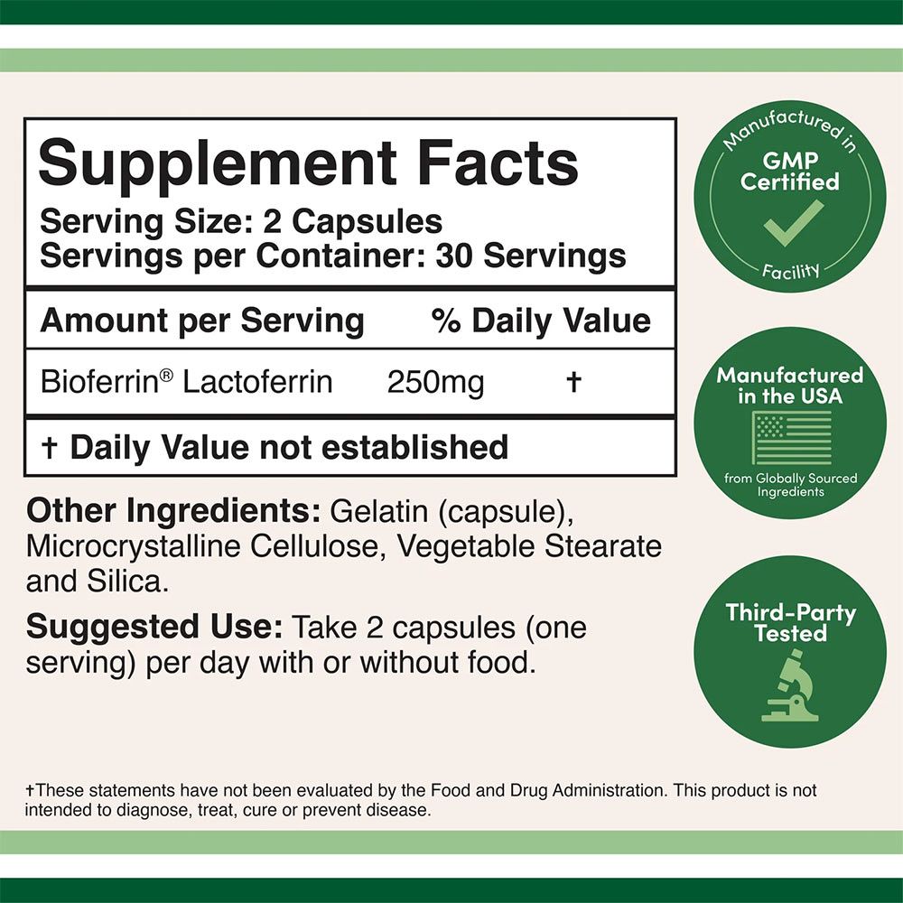 DOUBLE WOOD SUPPLEMENTS - LACTOFERRIN - 60 KAPSZULA DOUBLE WOOD SUPPLEMENTS - LACTOFERRIN - 60 KAPSZULA