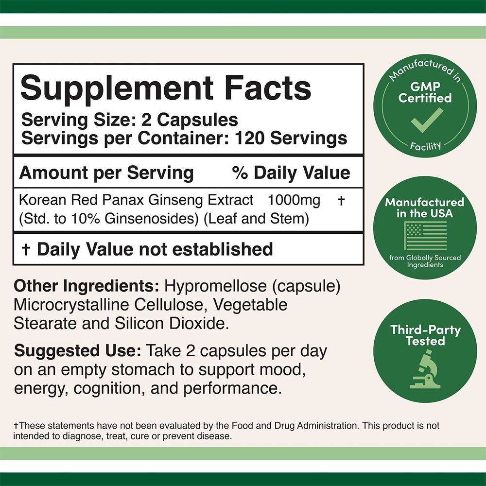 DOUBLE WOOD SUPPLEMENTS - KOREAN PANAX GINSENG - 240 KAPSZULA DOUBLE WOOD SUPPLEMENTS - KOREAN PANAX GINSENG - 240 KAPSZULA