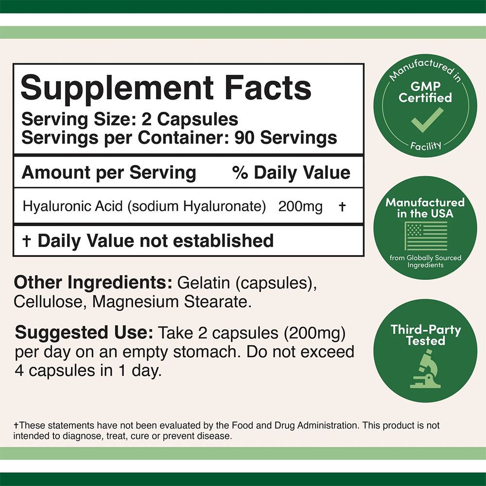 DOUBLE WOOD SUPPLEMENTS - HYALURONIC ACID - HIALURONSAV - 180 KAPSZULA DOUBLE WOOD SUPPLEMENTS - HYALURONIC ACID - HIALURONSAV - 180 KAPSZULA