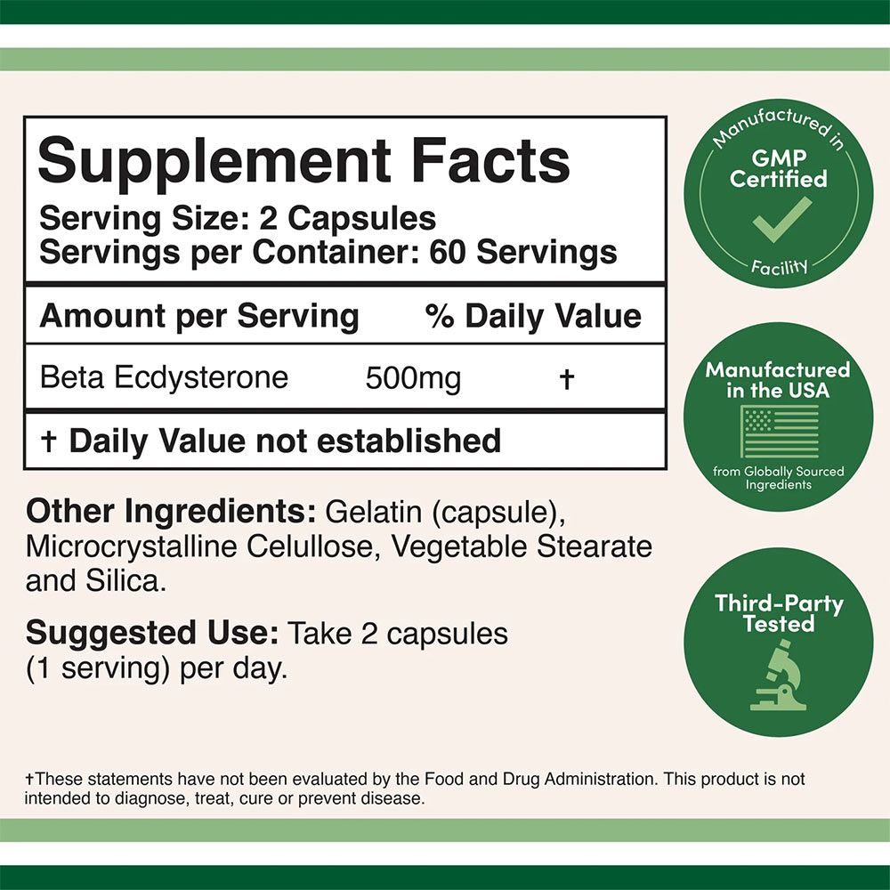 DOUBLE WOOD SUPPLEMENTS - BETA ECDYSTERONE - 120 KAPSZULA DOUBLE WOOD SUPPLEMENTS - BETA ECDYSTERONE - 120 KAPSZULA