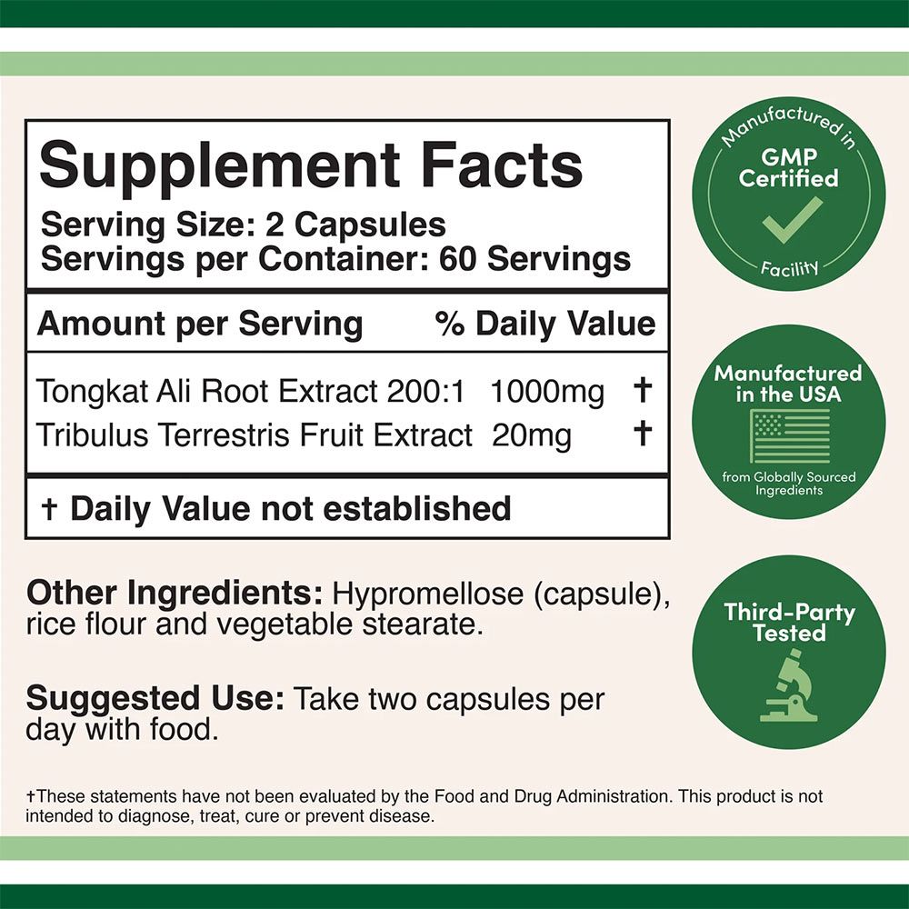 DOUBLE WOOD SUPPLEMENTS - TONGKAT ALI EXTRACT - 120 KAPSZULA DOUBLE WOOD SUPPLEMENTS - TONGKAT ALI EXTRACT - 120 KAPSZULA