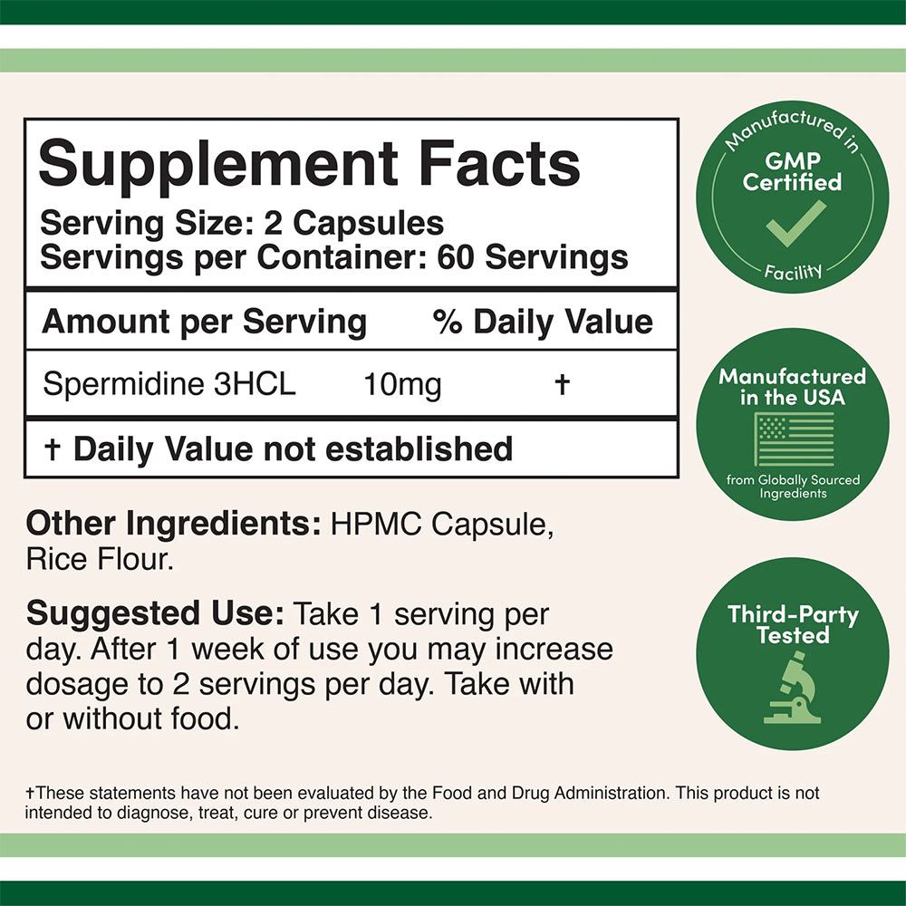 DOUBLE WOOD SUPPLEMENTS - SPERMIDINE - 120 KAPSZULA DOUBLE WOOD SUPPLEMENTS - SPERMIDINE - 120 KAPSZULA