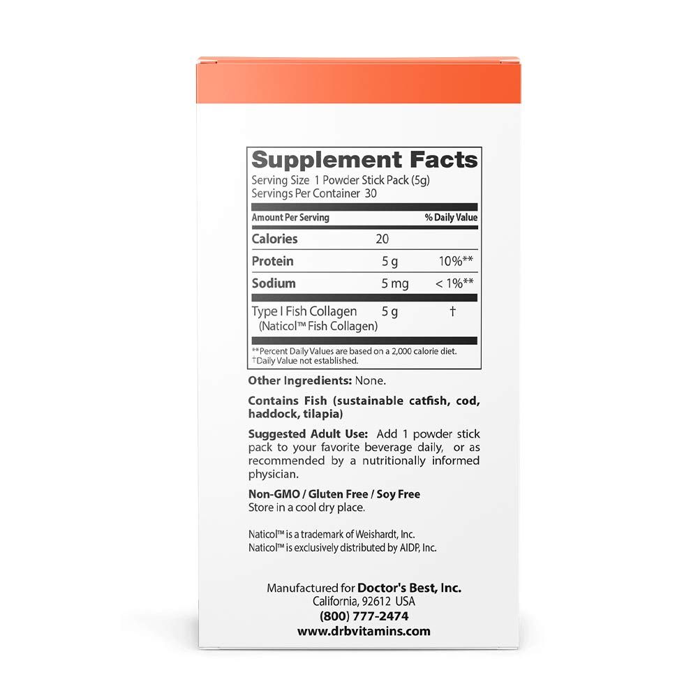DOCTOR'S BEST - TENGERI KOLLAGÉN CSOMAG - FISH COLLAGEN WITH NATICOL - 30 CSOMAG DOCTOR'S BEST - TENGERI KOLLAGÉN CSOMAG - FISH COLLAGEN WITH NATICOL - 30 CSOMAG