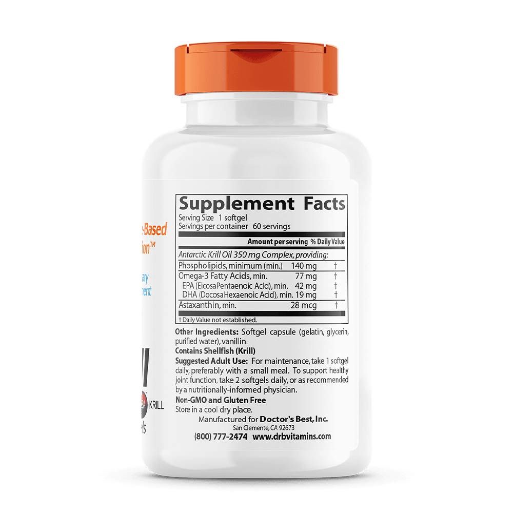 DOCTOR'S BEST - KRILL OLAJ 350 MG - 60 KAPSZULA DOCTOR'S BEST - KRILL OLAJ 350 MG - 60 KAPSZULA