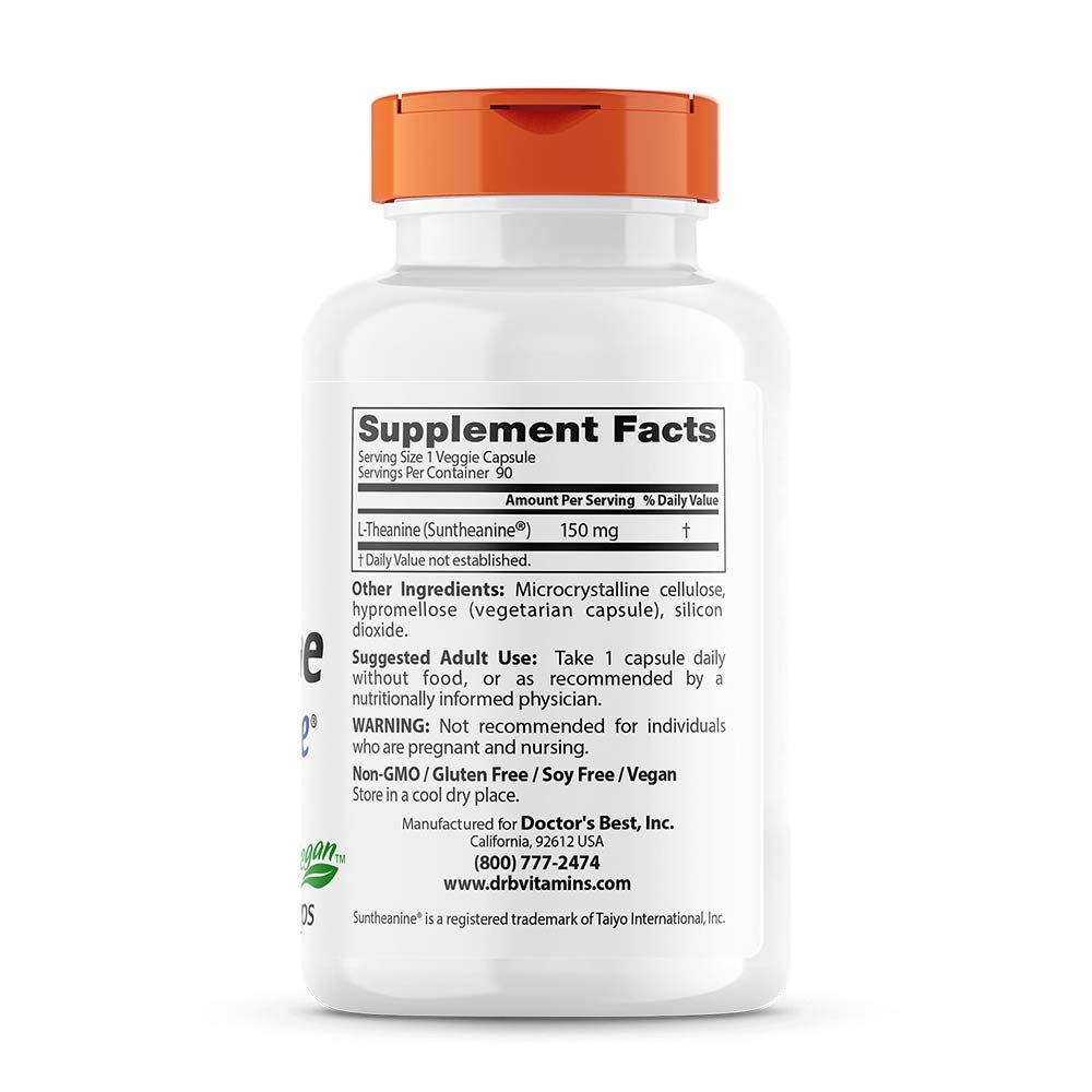DOCTOR'S BEST - L-THEANINE ÉS SUNTHEANINE 150 MG - 90 KAPSZULA DOCTOR'S BEST - L-THEANINE ÉS SUNTHEANINE 150 MG - 90 KAPSZULA