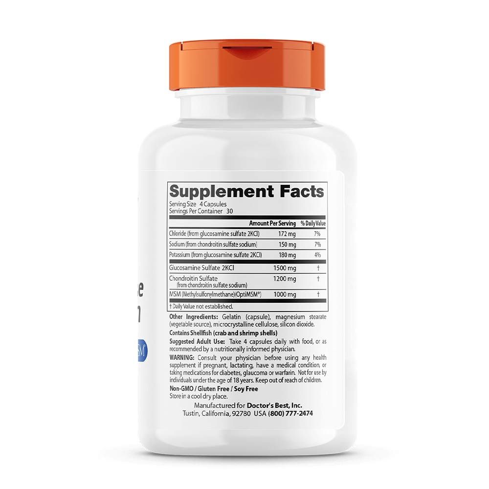 DOCTOR'S BEST - GLÜKÓZAMIN KONDROITIN MSM KAPSZULA OPTIMSM-EL - 120 KAPSZULA DOCTOR'S BEST - GLÜKÓZAMIN KONDROITIN MSM KAPSZULA OPTIMSM-EL - 120 KAPSZULA