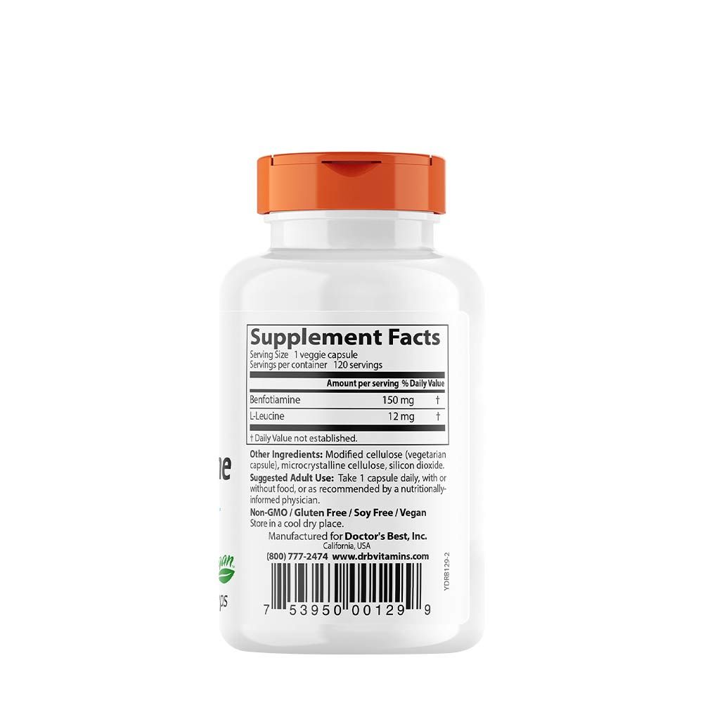 DOCTOR'S BEST - BENFOTIAMINE WITH BENFOPURE 150 MG - 120 KAPSZULA DOCTOR'S BEST - BENFOTIAMINE WITH BENFOPURE 150 MG - 120 KAPSZULA