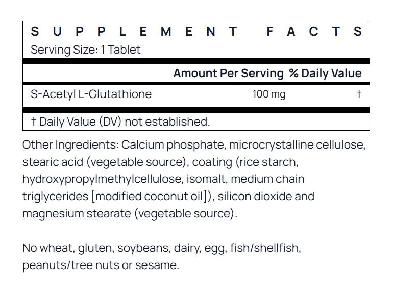 JARROW FORMULAS - S-ACETYL L-GLUTATHIONE - 60 TABLETTA JARROW FORMULAS - S-ACETYL L-GLUTATHIONE - 60 TABLETTA