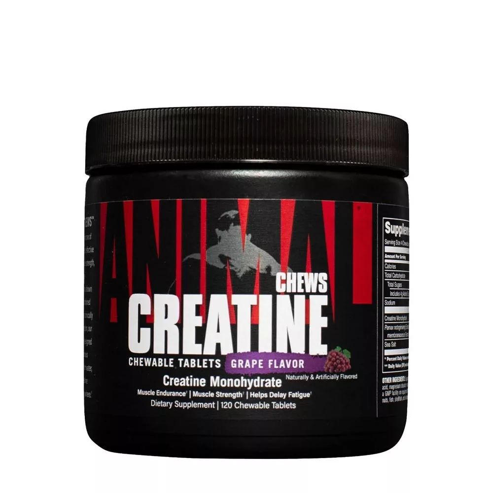 UNIVERSAL NUTRITION - ANIMAL CREATINE CHEWS - 120 RÁGÓTABLETTA UNIVERSAL NUTRITION - ANIMAL CREATINE CHEWS - 120 RÁGÓTABLETTA