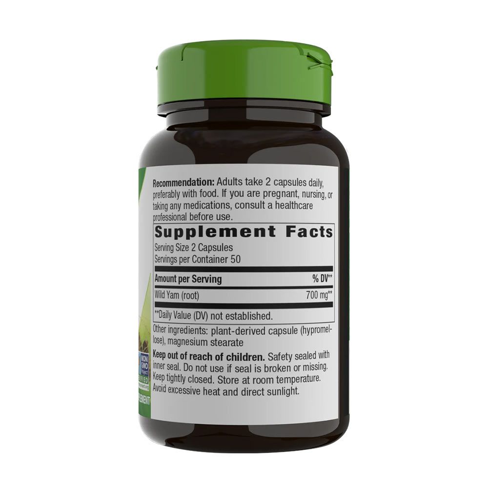 NATURE'S WAY - WILD YAM ROOT - 100 KAPSZULA NATURE'S WAY - WILD YAM ROOT - 100 KAPSZULA