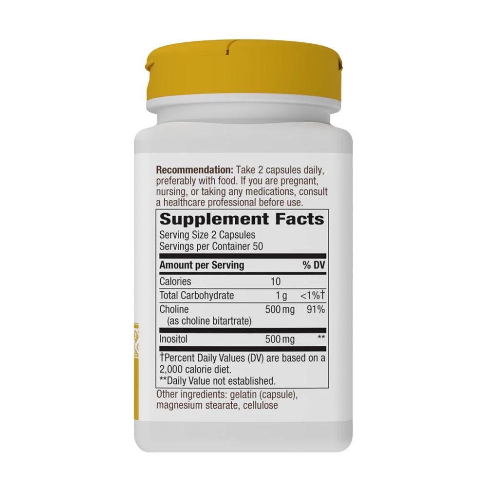 NATURE'S WAY - CHOLINE & INOSITOL - 100 KAPSZULA NATURE'S WAY - CHOLINE & INOSITOL - 100 KAPSZULA