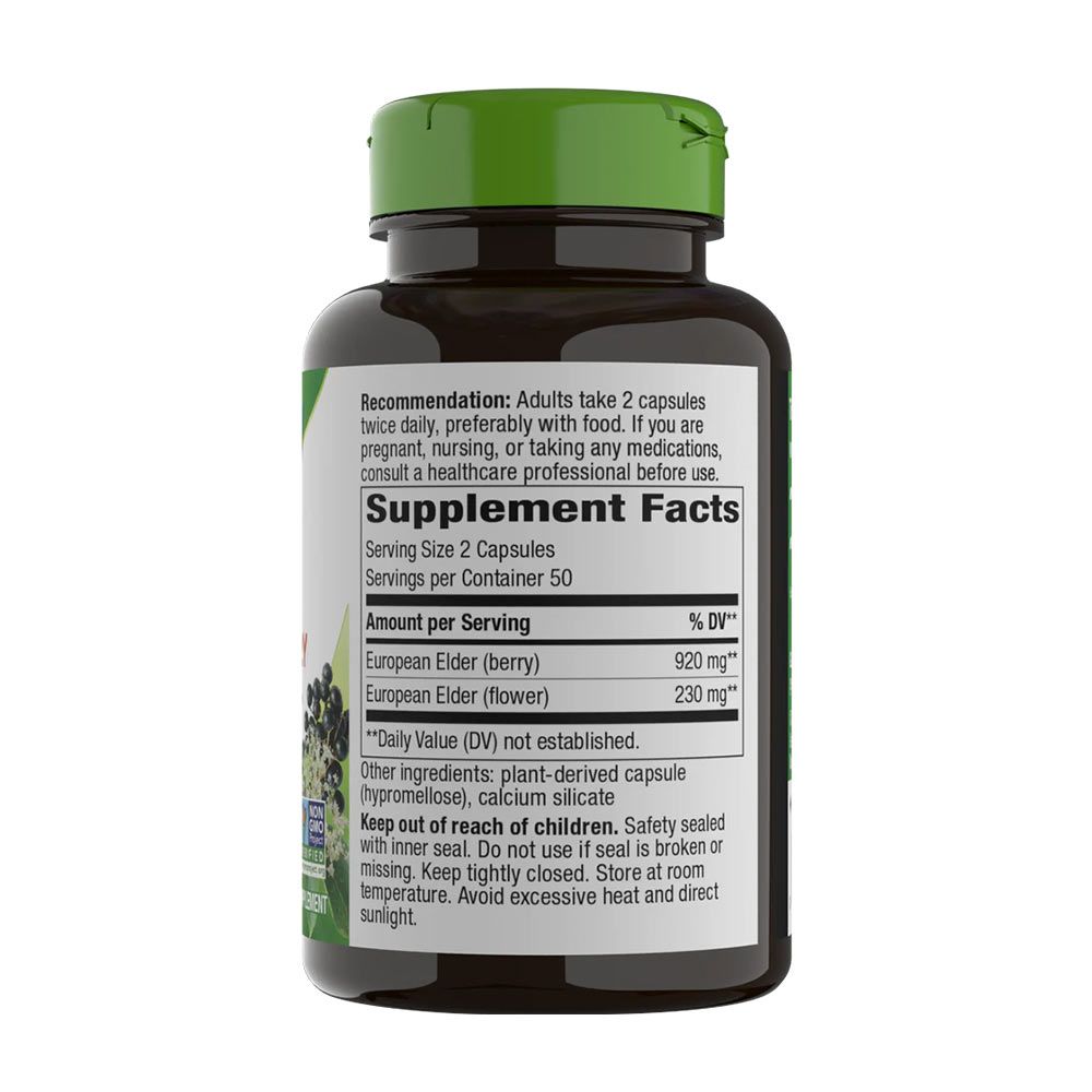NATURE'S WAY - BLACK ELDERBERRY - FEKETE BODZA - 100 KAPSZULA NATURE'S WAY - BLACK ELDERBERRY - FEKETE BODZA - 100 KAPSZULA