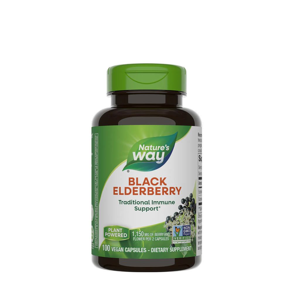 NATURE'S WAY - BLACK ELDERBERRY - FEKETE BODZA - 100 KAPSZULA NATURE'S WAY - BLACK ELDERBERRY - FEKETE BODZA - 100 KAPSZULA