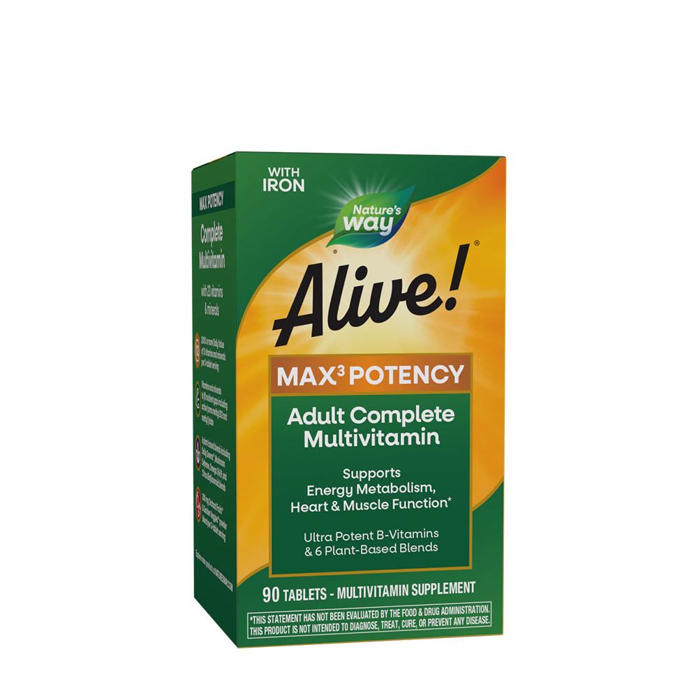 NATURE'S WAY - ALIVE! MAX3 POTENCY MULTIVITAMIN - 90 TABLETTA NATURE'S WAY - ALIVE! MAX3 POTENCY MULTIVITAMIN - 90 TABLETTA