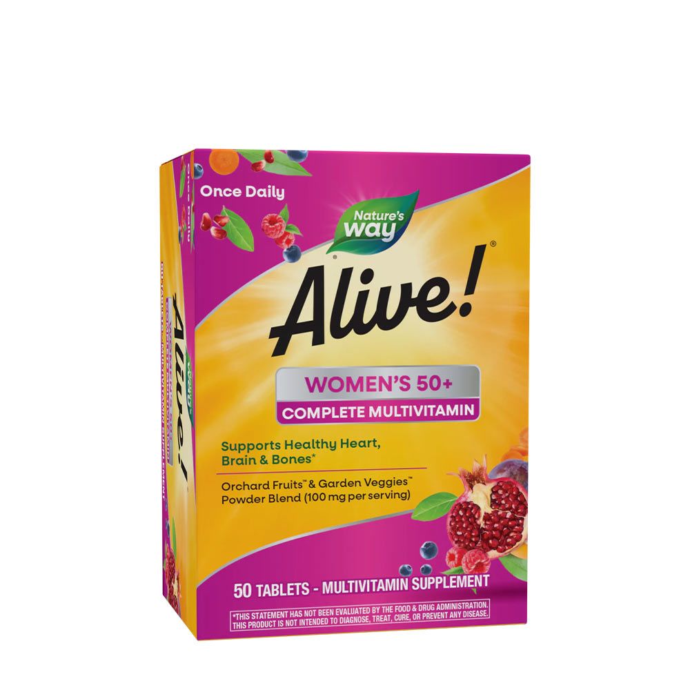 NATURE'S WAY - ALIVE! WOMEN’S 50+ COMPLETE MULTIVITAMIN - 50 TABLETTA NATURE'S WAY - ALIVE! WOMEN’S 50+ COMPLETE MULTIVITAMIN - 50 TABLETTA