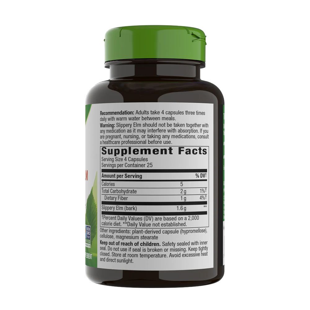 NATURE'S WAY - SLIPPERY ELM BARK - 100 KAPSZULA NATURE'S WAY - SLIPPERY ELM BARK - 100 KAPSZULA