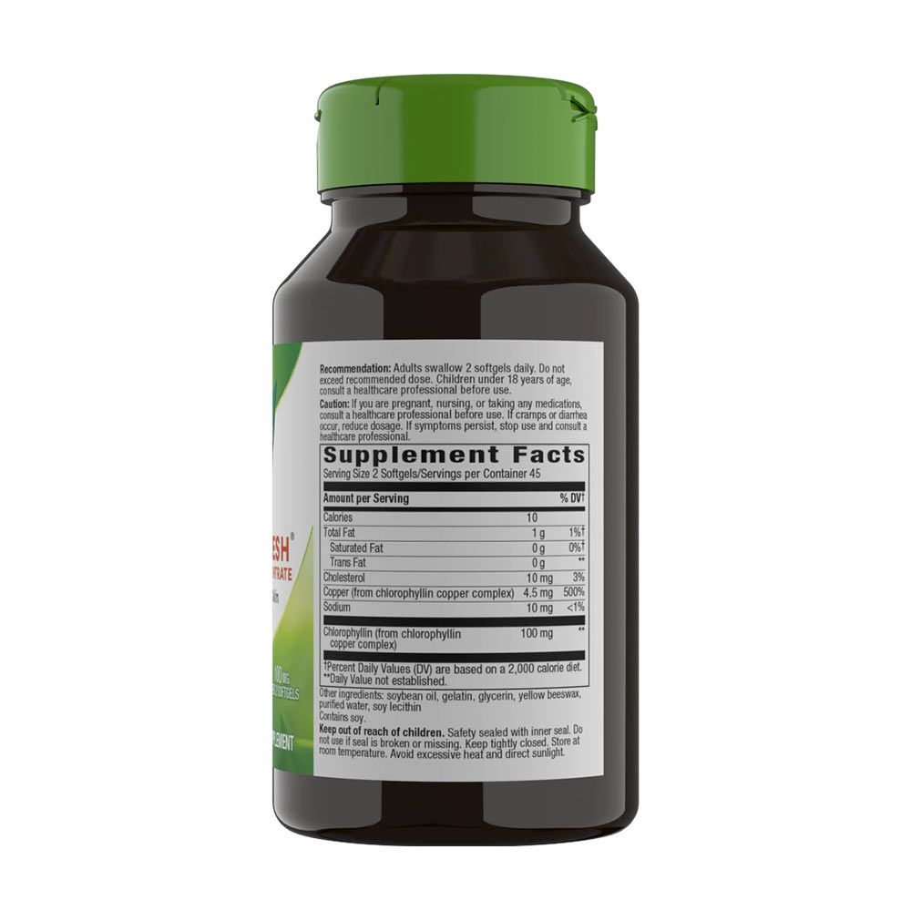 NATURE'S WAY - CHLOROFRESH CHLOROPHYLL CONCENTRATE - 90 KAPSZULA NATURE'S WAY - CHLOROFRESH CHLOROPHYLL CONCENTRATE - 90 KAPSZULA