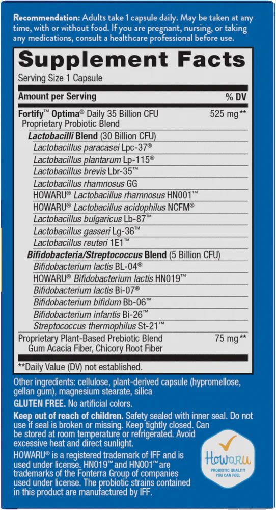 NATURE'S WAY - FORTIFY OPTIMA 35 BILLION PROBIOTIC+PREBIOTIC - 60 KAPSZULA NATURE'S WAY - FORTIFY OPTIMA 35 BILLION PROBIOTIC+PREBIOTIC - 60 KAPSZULA