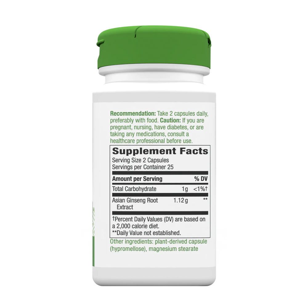 NATURE'S WAY - ASIAN GINSENG - 50 KAPSZULA NATURE'S WAY - ASIAN GINSENG - 50 KAPSZULA