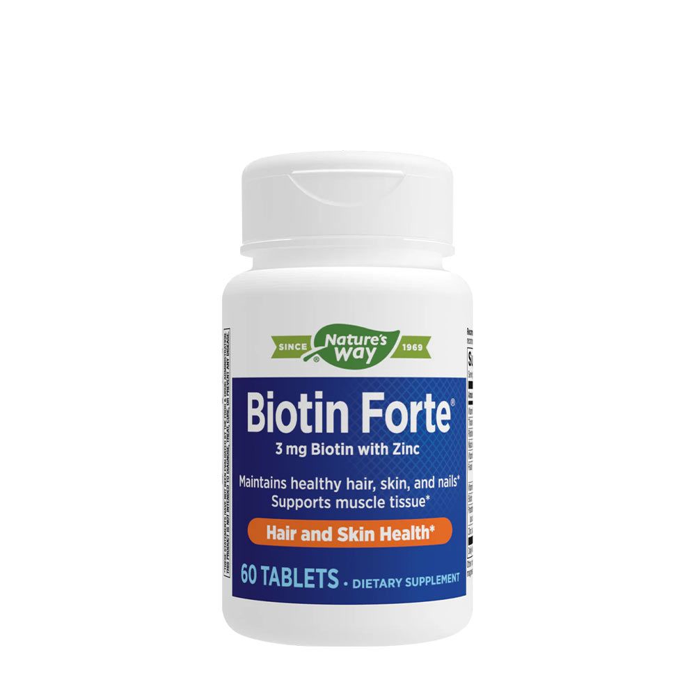 NATURE'S WAY - BIOTIN FORTE WITH ZINC - 60 TABLETTA NATURE'S WAY - BIOTIN FORTE WITH ZINC - 60 TABLETTA