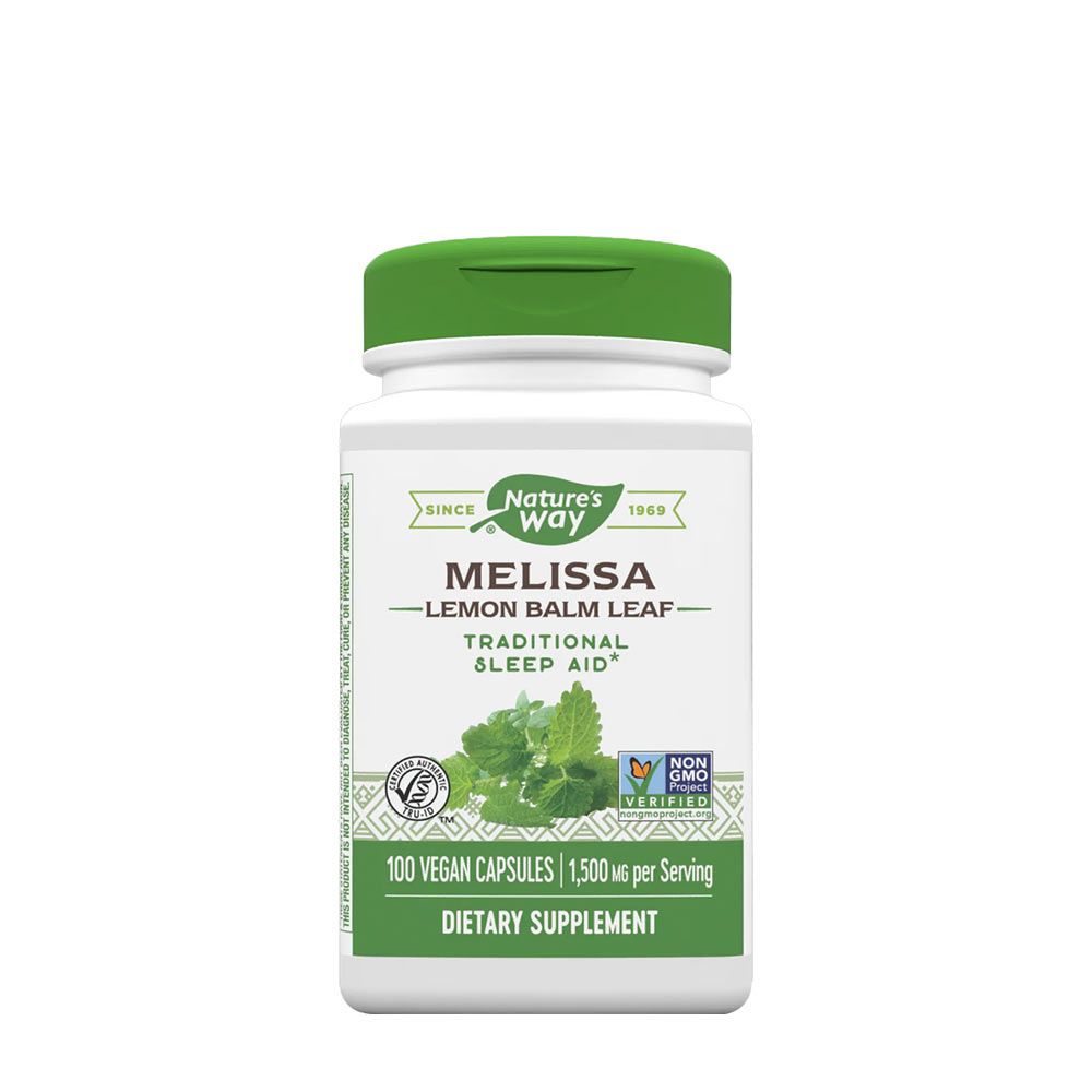 NATURE'S WAY - MELISSA-LEMON BALM - CITROMFŰ LEVÉL - 100 KAPSZULA NATURE'S WAY - MELISSA-LEMON BALM - CITROMFŰ LEVÉL - 100 KAPSZULA
