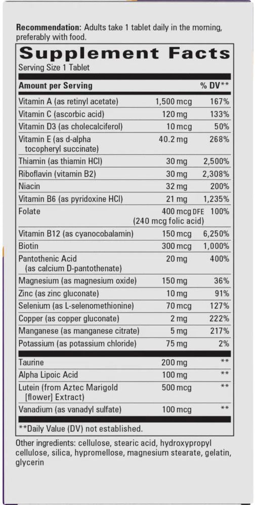 NATURE'S WAY - ALPHA BETIC MULTIVITAMIN - 30 TABLETTA NATURE'S WAY - ALPHA BETIC MULTIVITAMIN - 30 TABLETTA
