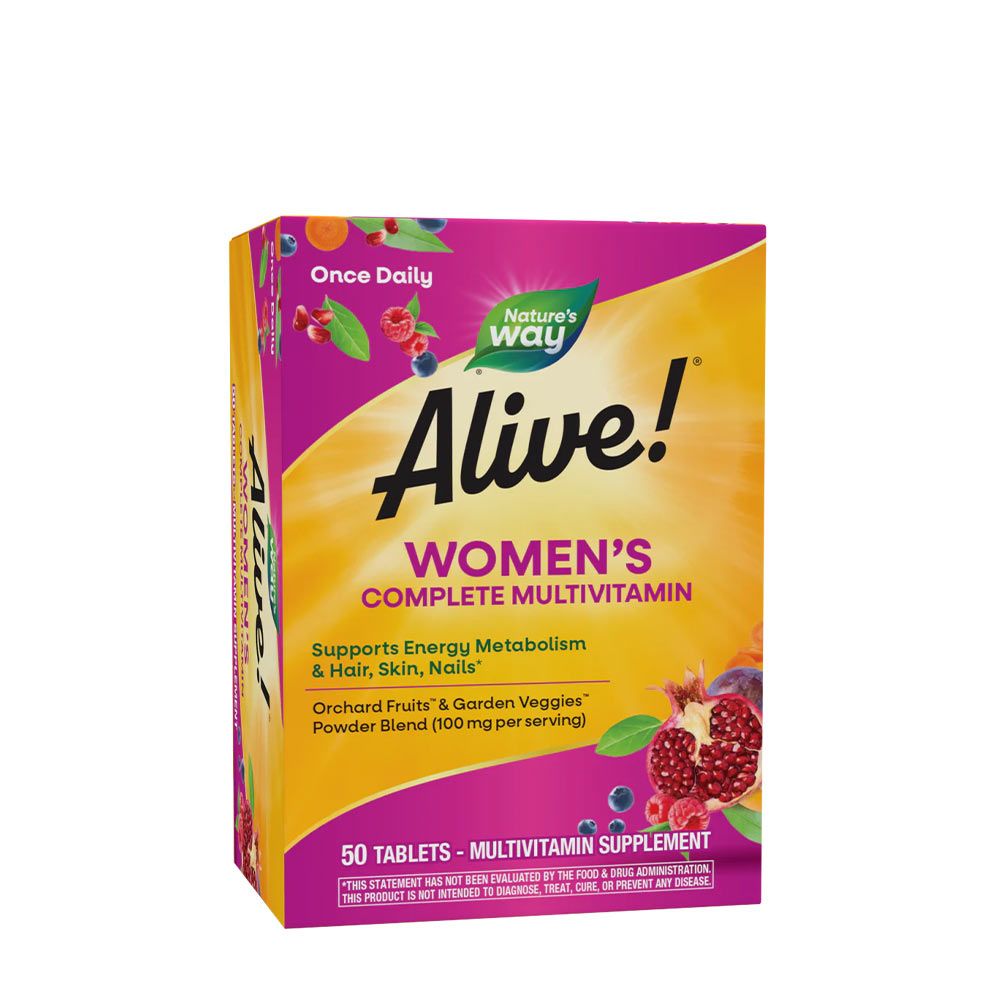 NATURE'S WAY - ALIVE! WOMEN'S COMPLETE MULTIVITAMIN - 50 TABLETTA NATURE'S WAY - ALIVE! WOMEN'S COMPLETE MULTIVITAMIN - 50 TABLETTA